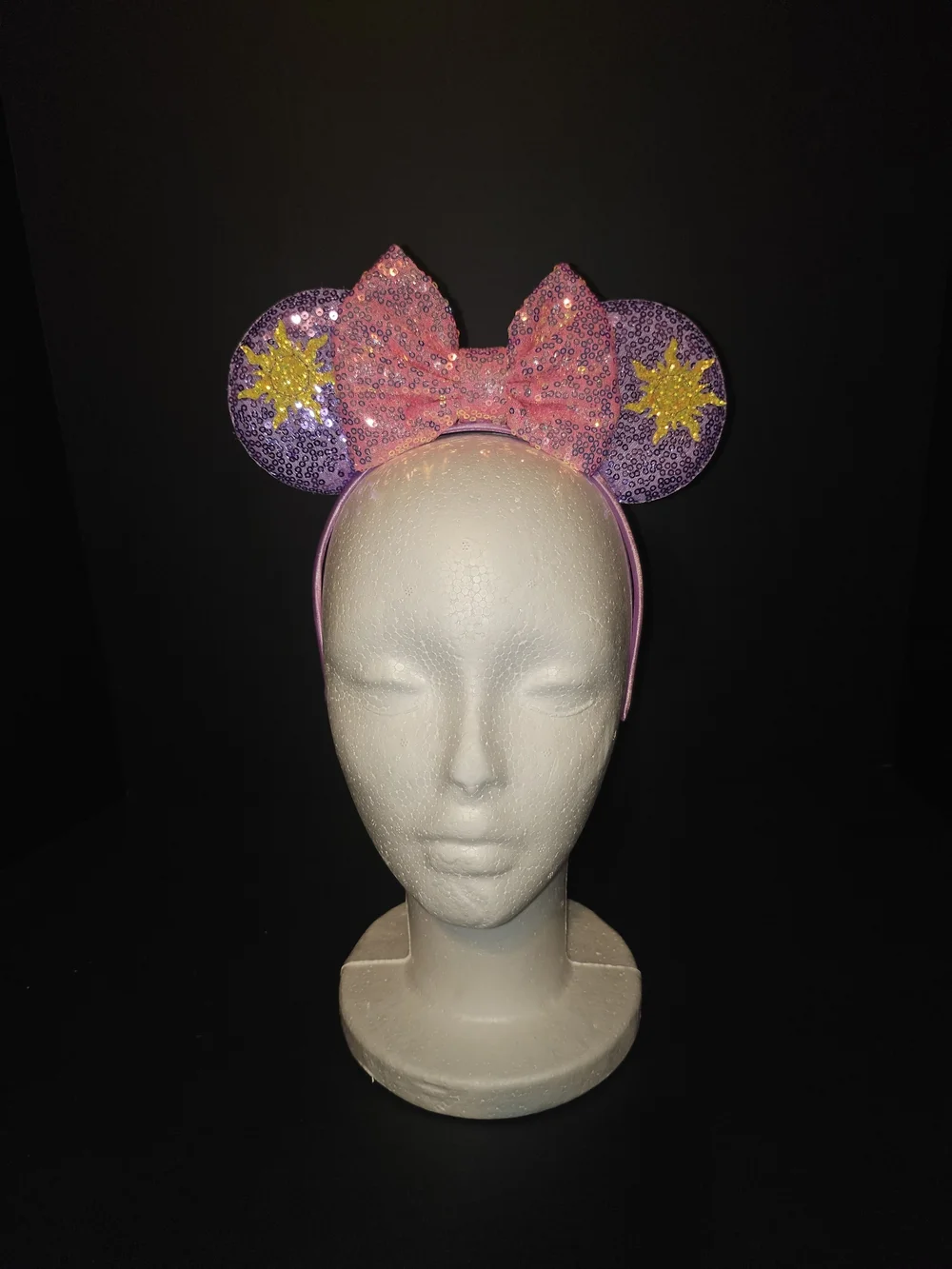 Sparkle Purple & Pink Minnie-Style Sequin Ear Headband